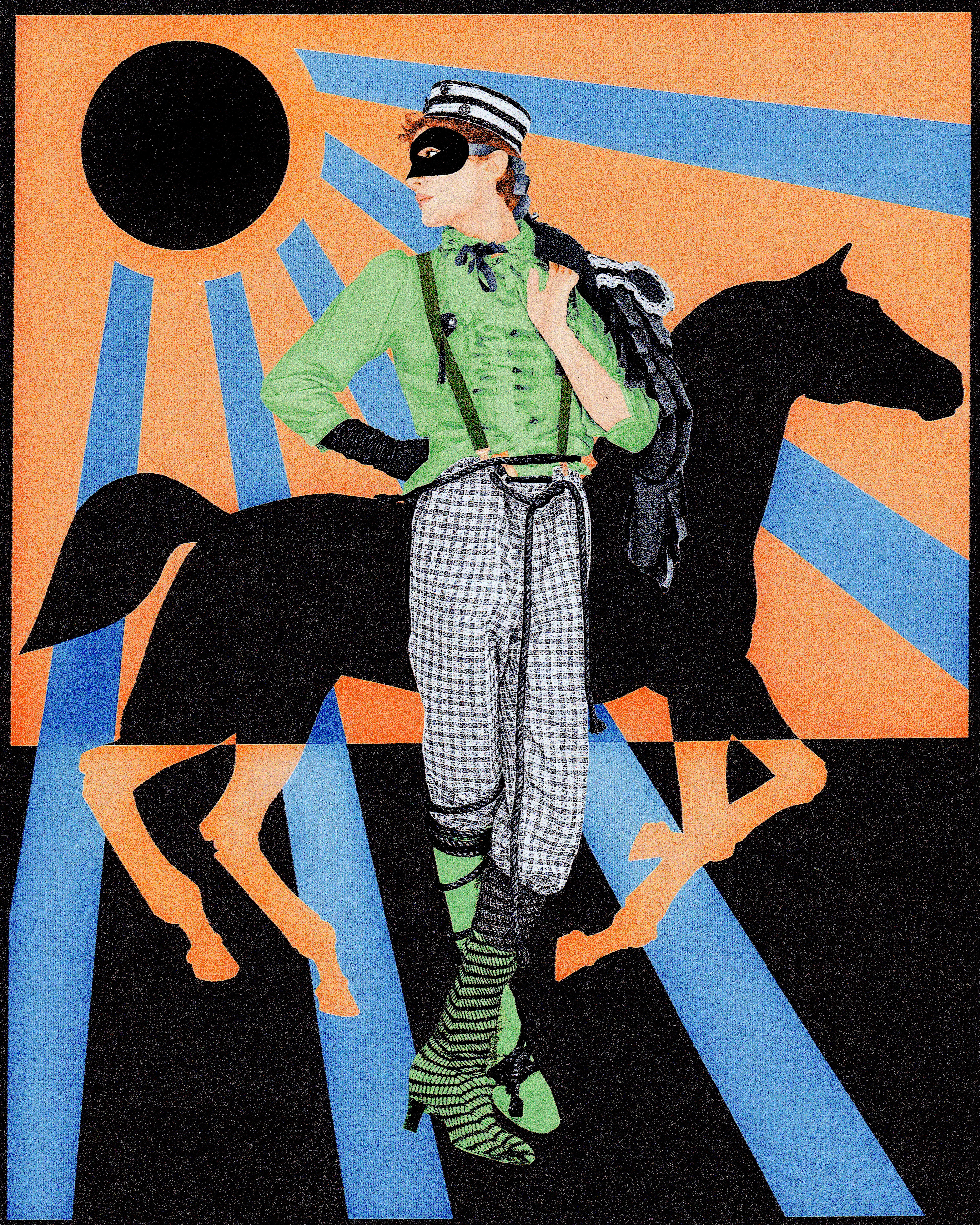 Roman's theater costume with horse silhouette